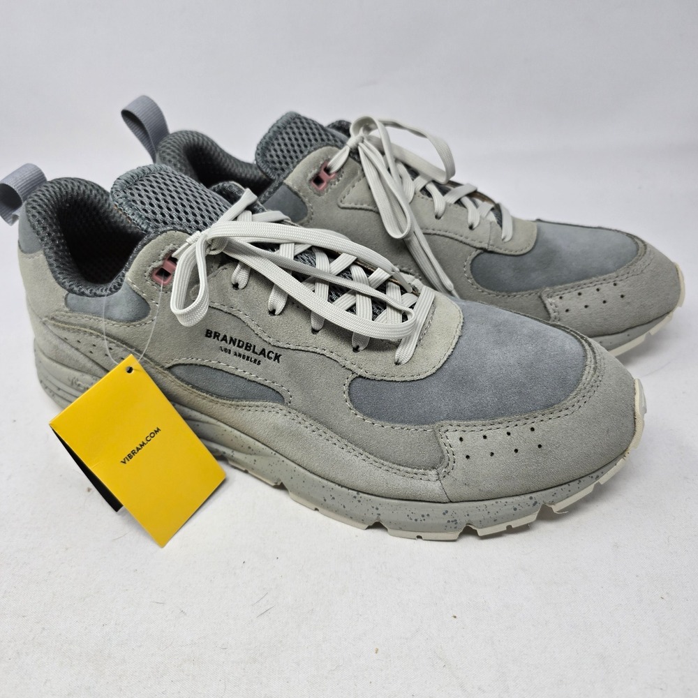 Brandblack Saga Sneakers Mens‎ 12 Grey Suede Vibram Sole Low Top Trail Shoes